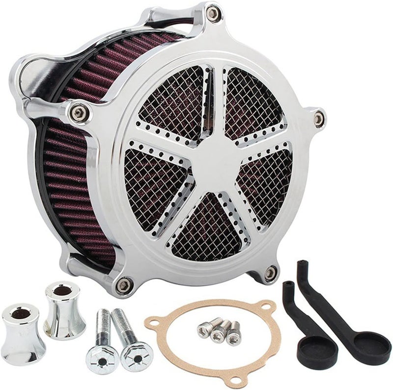QASULER CNC Aluminum Air Filter System for Harley - Image 1