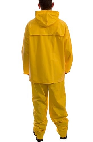 Tingley Tuff-Enuff Plus S62217 2-Piece Waterproof Suit With Attached Hood, Large, Yellow - Image 2
