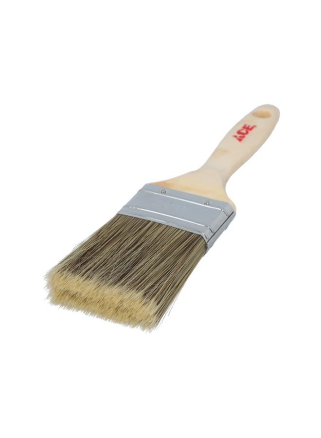 ACE Clear Varnished Synthetic Wooden Handle Flagged Bristles Paint Brush Multicolor 2.5inch XB-ACE20025V - Image 2
