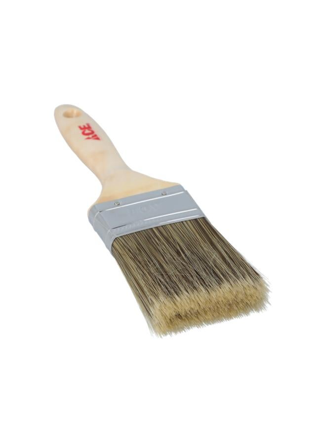 ACE Clear Varnished Synthetic Wooden Handle Flagged Bristles Paint Brush Multicolor 2.5inch XB-ACE20025V - Image 3