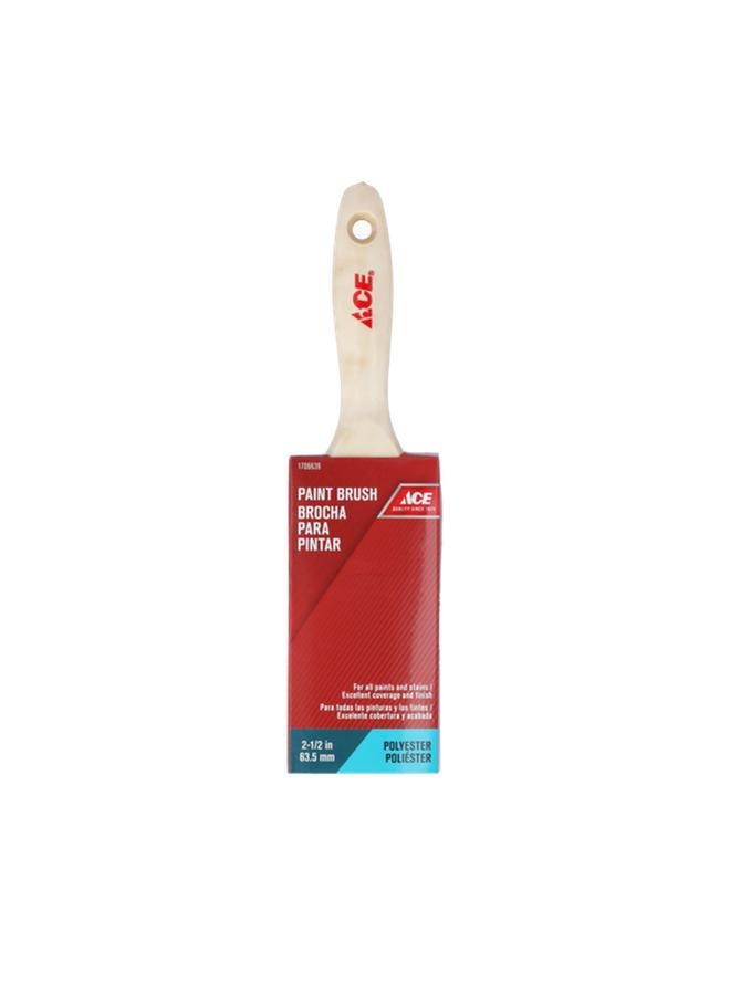 ACE Clear Varnished Synthetic Wooden Handle Flagged Bristles Paint Brush Multicolor 2.5inch XB-ACE20025V - Image 1