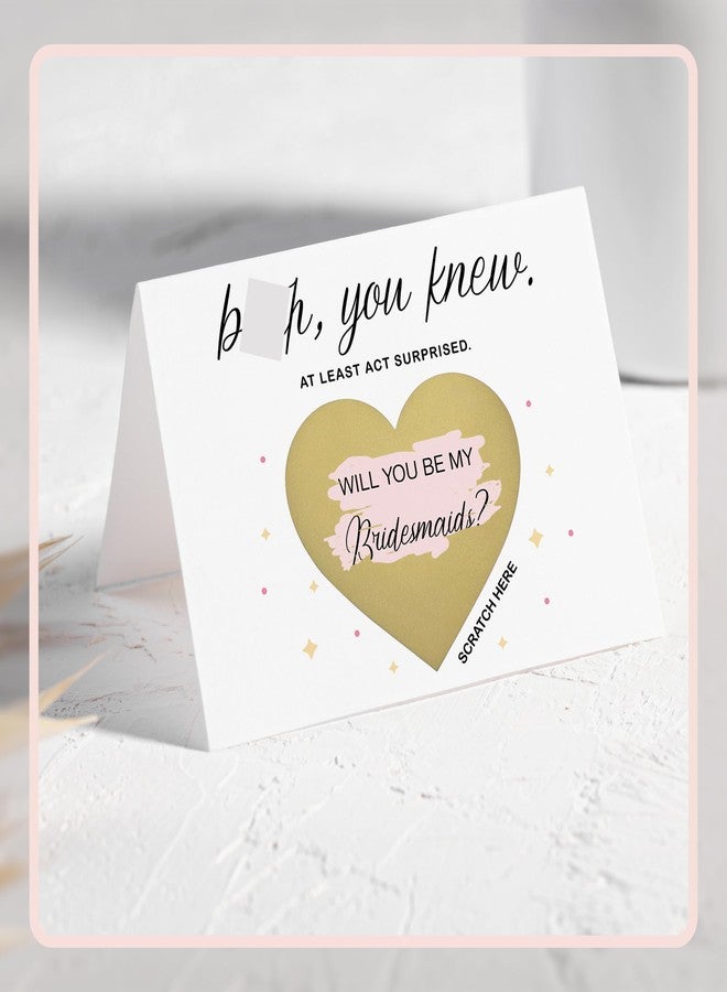 SEEBERY Bridesmaid Proposal Card - Will You Be My Bridesmaid - Funny Scratch Off Card with Envelope - Unique Bridesmaid Proposal Gift - Surprise Wedding or Bridal Shower Invitation - Image 5