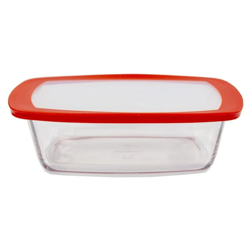Marinex Glass Rectangular Loaf Dish with Plastic Lid 1.5L – Clear - Image 4