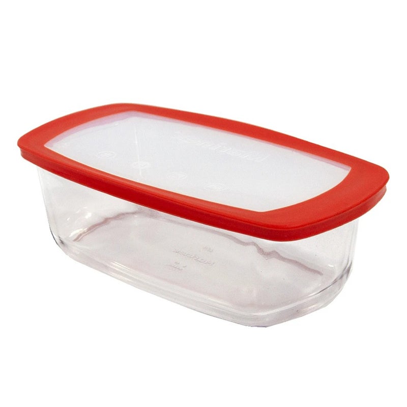 Marinex Glass Rectangular Loaf Dish with Plastic Lid 1.5L – Clear - Image 3