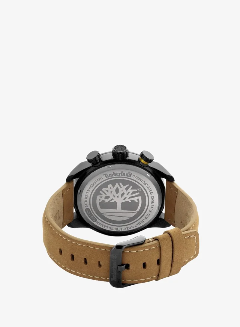 Timberland  Henniker Men's Watch Analog Black Dial Tan Leather Strap for Men | Best Price UAE