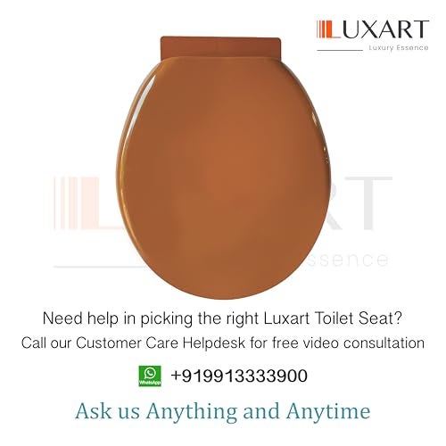 LUXART Toilet Seat Cover 17.9L x 14.5W Inc Indian Commode Oval Seat Cover With Round Edge | EWC Non Soft Close Commode Cover With Installation Kit | PP Western Toilet Cover For Bathroom Commercial Use - Image 4