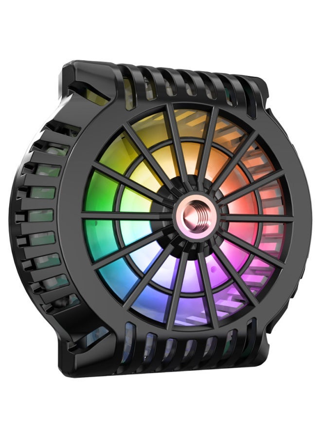 Mobile Phone Radiator Cooling Artifact Semiconductor Refrigeration Mute Live Game E-sports Ice Heat Dissipation-Color:Black - Image 1
