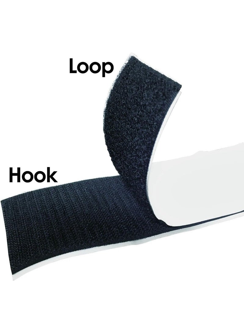 Hook and Loop Tape, Velcro Tape Adhesive Hook and Loop Strip Tape Self Adhesive Sticky Back Fastening Tape Heavy Duty Reusable Double Sided Sticky Back Fastening Tape,2cmx5mx2pcs - Image 3
