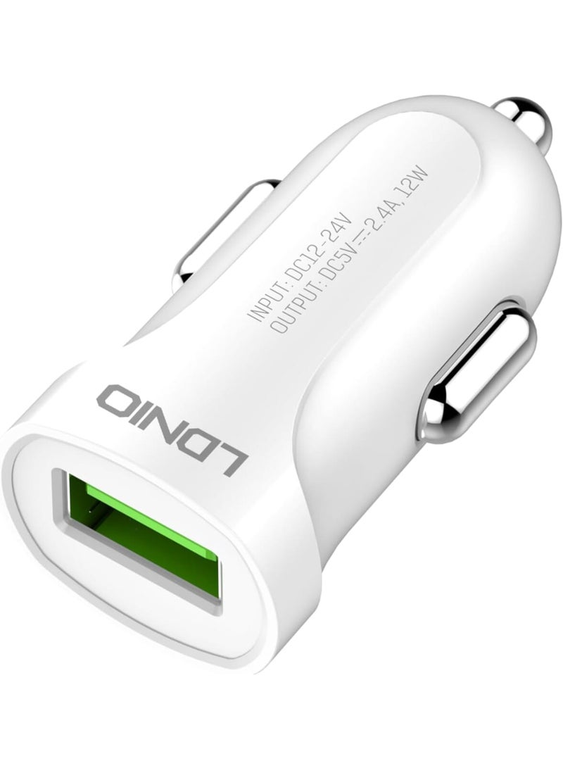 Ldnio C17 I5 Car Charger High-Speed Lightning Charging for Apple Devices on the Go White - Image 3