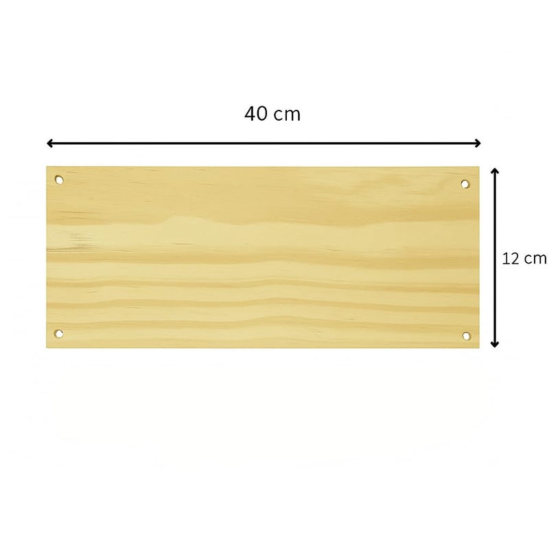 Timberz لوح خشب الصنوبر مع ثقوب للتعليق | لوح خشبي مستطيل للحرف اليدوية و DIY | لوح خشب صنوبر صلب وطبيعي (عبوة من 4)  - Image 3