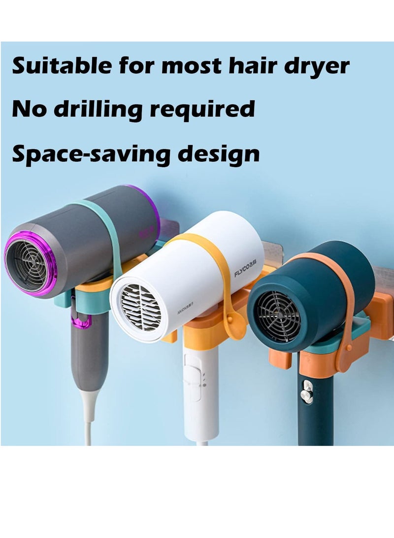 Y&D Hair Dryer Bracket, 180 ° Rotatable Wall-mounted Shelf Self-adhesive Non-perforated Thick and Durable, Not Easy to Fall off Convenient Blowing for the Bathroom Bedroom (green) - Image 2