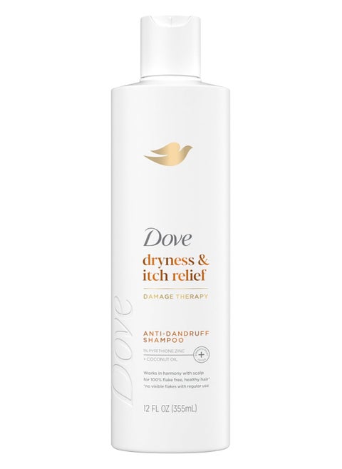Dove DermaCare Scalp Anti Dandruff Shampoo Dryness and Itch Relief for Dry and Itchy Scalp Dry Scalp Treatment with Pyrithione Zinc 12 fl oz
