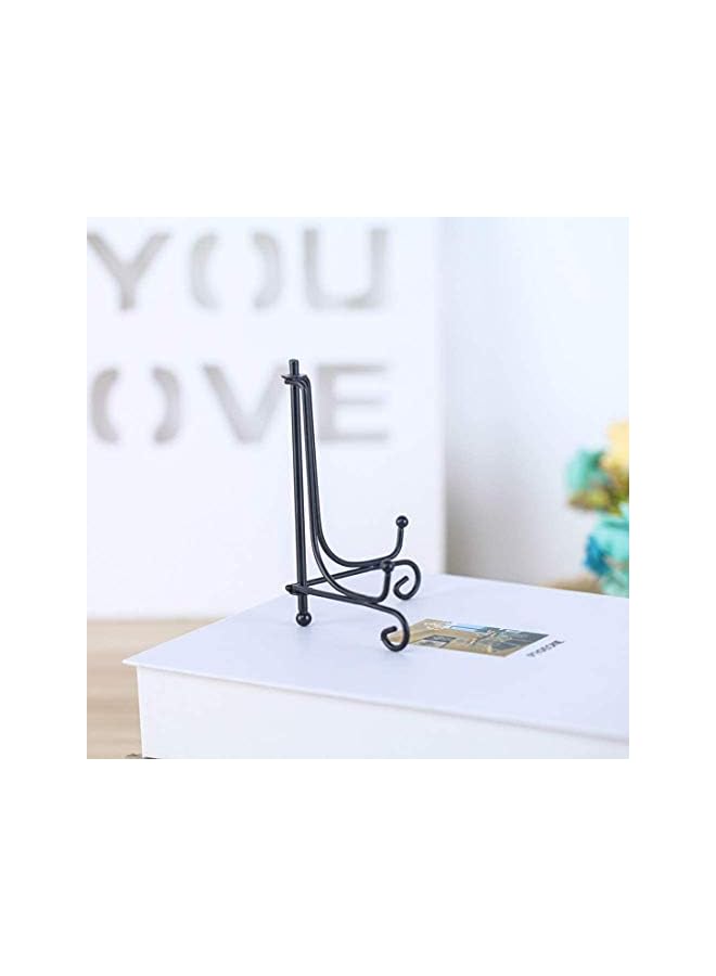The Bros Iron Display Stand, Black Iron Easel Plate Display Photo Holder Stand, Anti-Slip Stands Book Display Stands Displays Picture Frames, Decorative Plates, Tablets and Art 4 Inch(2 Pack) - Image 4