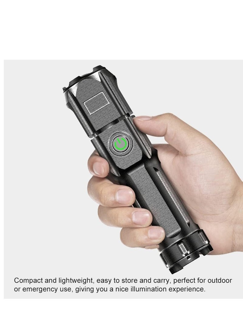 ارواق كشاف يدوي صغير قابل لإعادة الشحن بتقنية LED وإضاءة عالية و3 أوضاع للإضاءة مناسب للتخييم والطوارئ والاستخدام الخارجي - Image 4