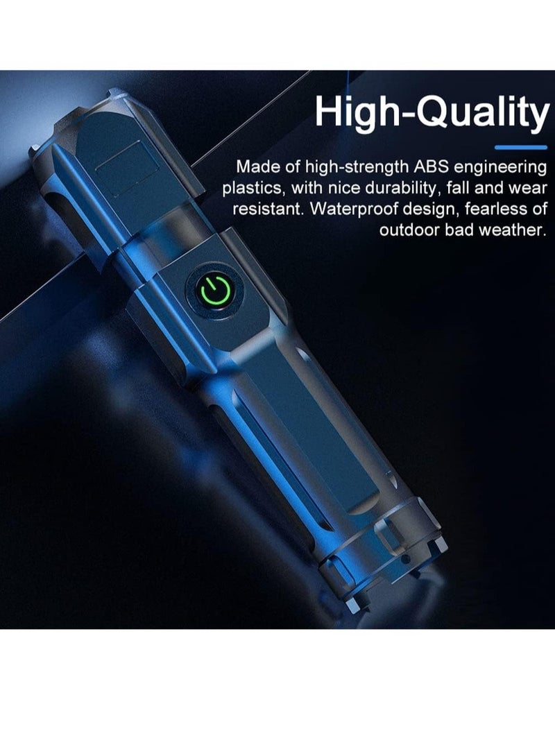 ارواق كشاف يدوي صغير قابل لإعادة الشحن بتقنية LED وإضاءة عالية و3 أوضاع للإضاءة مناسب للتخييم والطوارئ والاستخدام الخارجي - Image 5