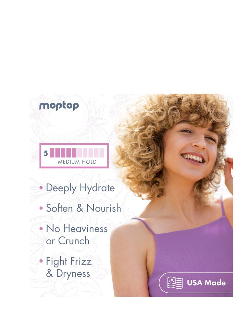 MopTop - MopTop Curly Hair Custard Gel for Waves, Coils & Kinks - Anti-Frizz Curl Moisturizer, Definer & Lightweight Activator with Aloe, Great for Dry Hair, 8oz - Image 1