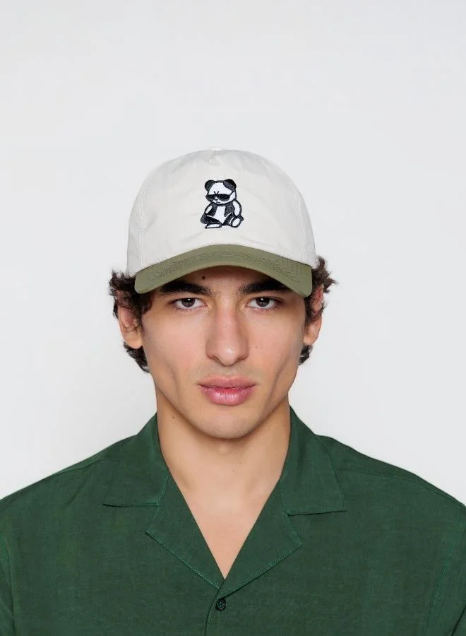 I'LL WRITE YOU LETTERS Green Panda Logo Cap