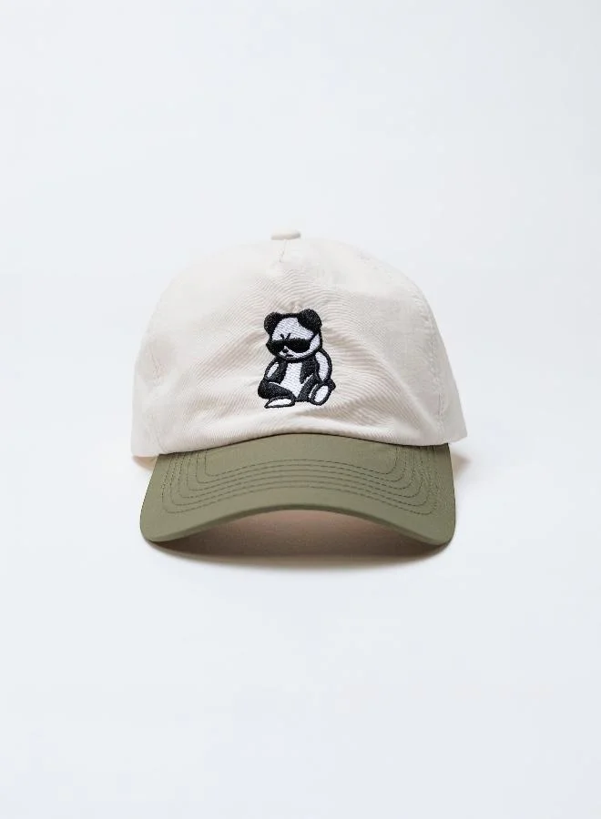 I'LL WRITE YOU LETTERS Green Panda Logo Cap