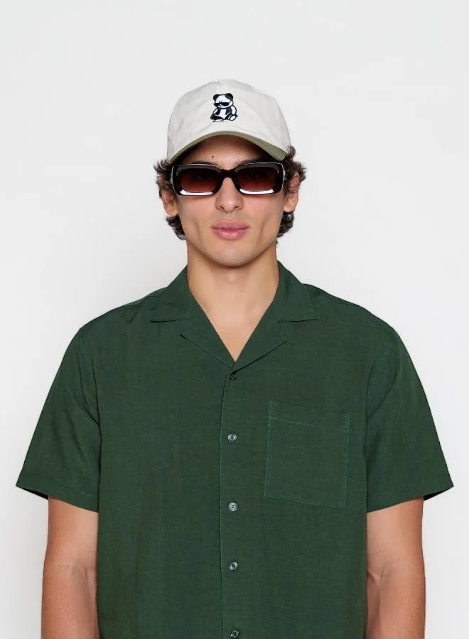 I'LL WRITE YOU LETTERS Green Panda Logo Cap