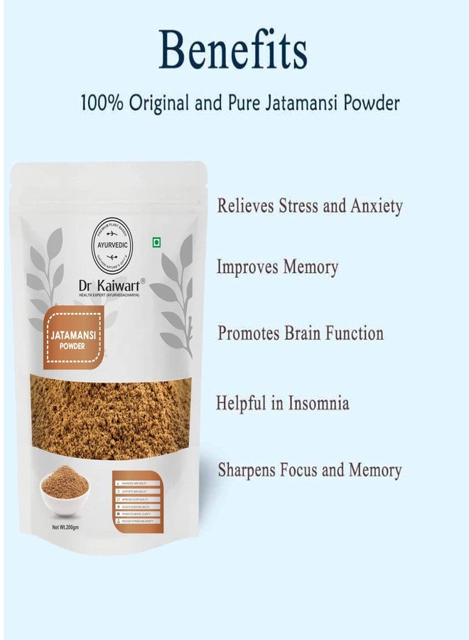 Dr. Kaiwart® 100% Pure Jatamansi Powder | Ayurvedic Herbal Powder for Hair, Skin & Mental Wellness | Vegan, Natural, No Added Colors | 200g for Hair Growth, Sleep & Stress Relief - Image 2