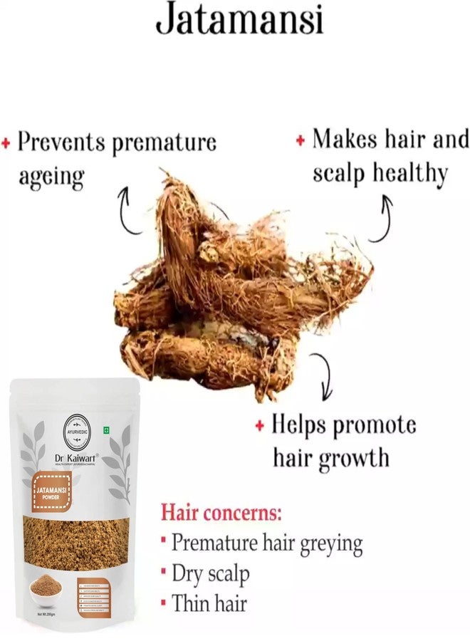 Dr. Kaiwart® 100% Pure Jatamansi Powder | Ayurvedic Herbal Powder for Hair, Skin & Mental Wellness | Vegan, Natural, No Added Colors | 200g for Hair Growth, Sleep & Stress Relief - Image 4