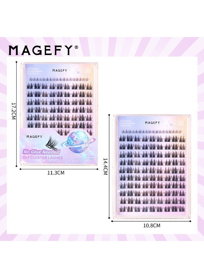 MAGEFY طقم رموش صناعية ذاتية اللصق، 108 مجموعة، بدون حاجة للصمغ أو مزيل المكياج، رموش صناعية بنظام الضغط، مجموعات رموش ملحقة مسبقًا، طقم تمديد رموش افعلها بنفسك، مناسب للمبتدئين. - Image 2