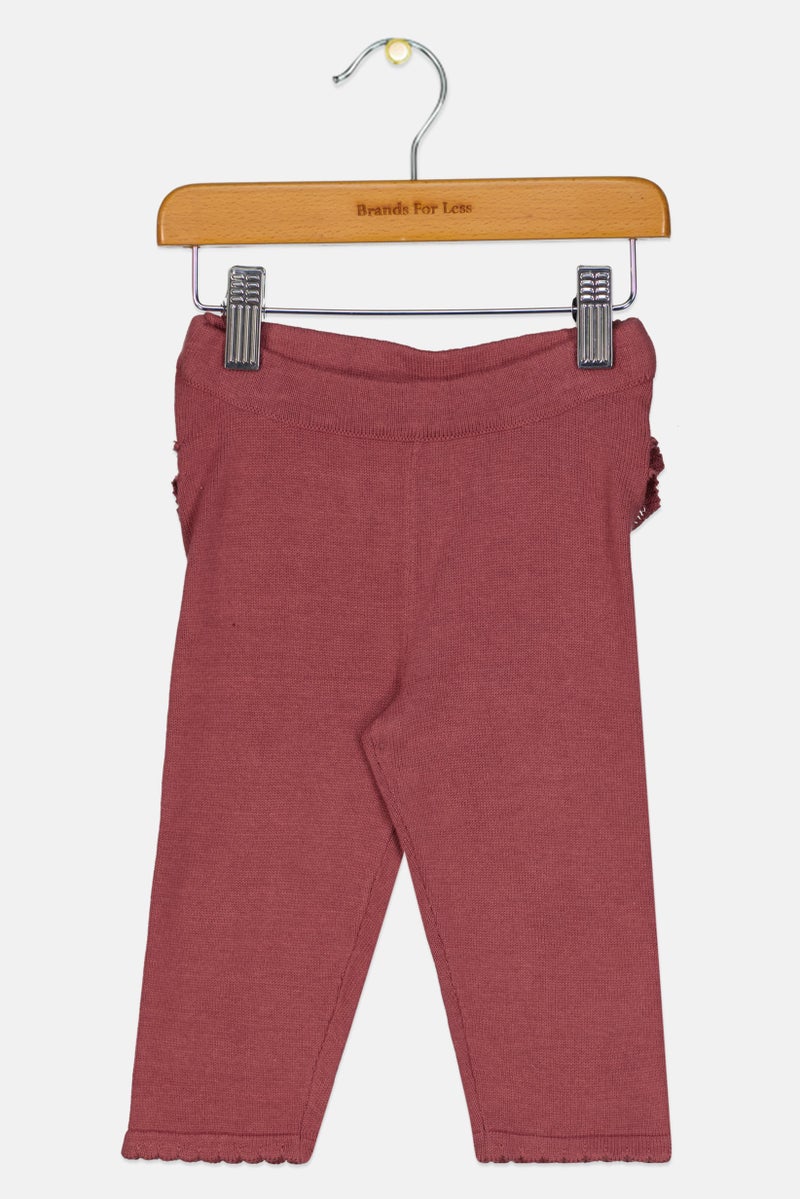 NAME IT Toddelrs Girl Plain Leggings, Mauve - Image 1