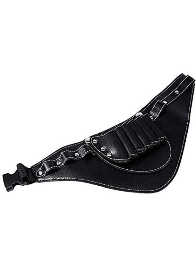 klarako Scissor Holster With PU Leather Hairdressing Bag Pouch Holder With Waist Shoulder Belt leather scissor bag for hairdressers  - Image 1