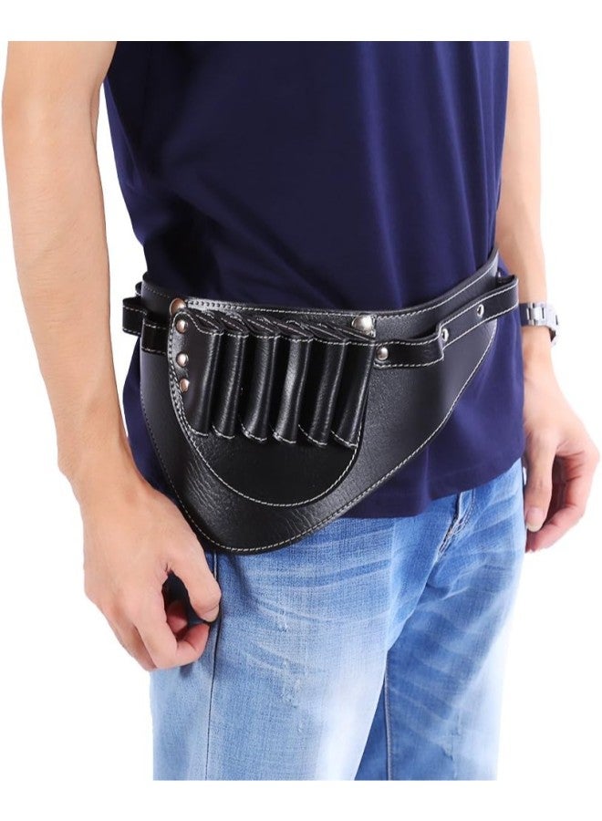 klarako Scissor Holster With PU Leather Hairdressing Bag Pouch Holder With Waist Shoulder Belt leather scissor bag for hairdressers  - Image 5