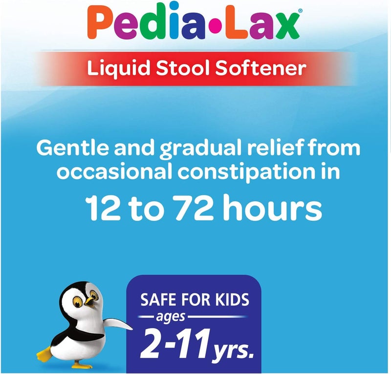 Pedia-Lax Liquid Stool Softener for Kids, Ages 2-11, Berry Flavor, 4 Fl Oz (Pack of 3) - Image 2