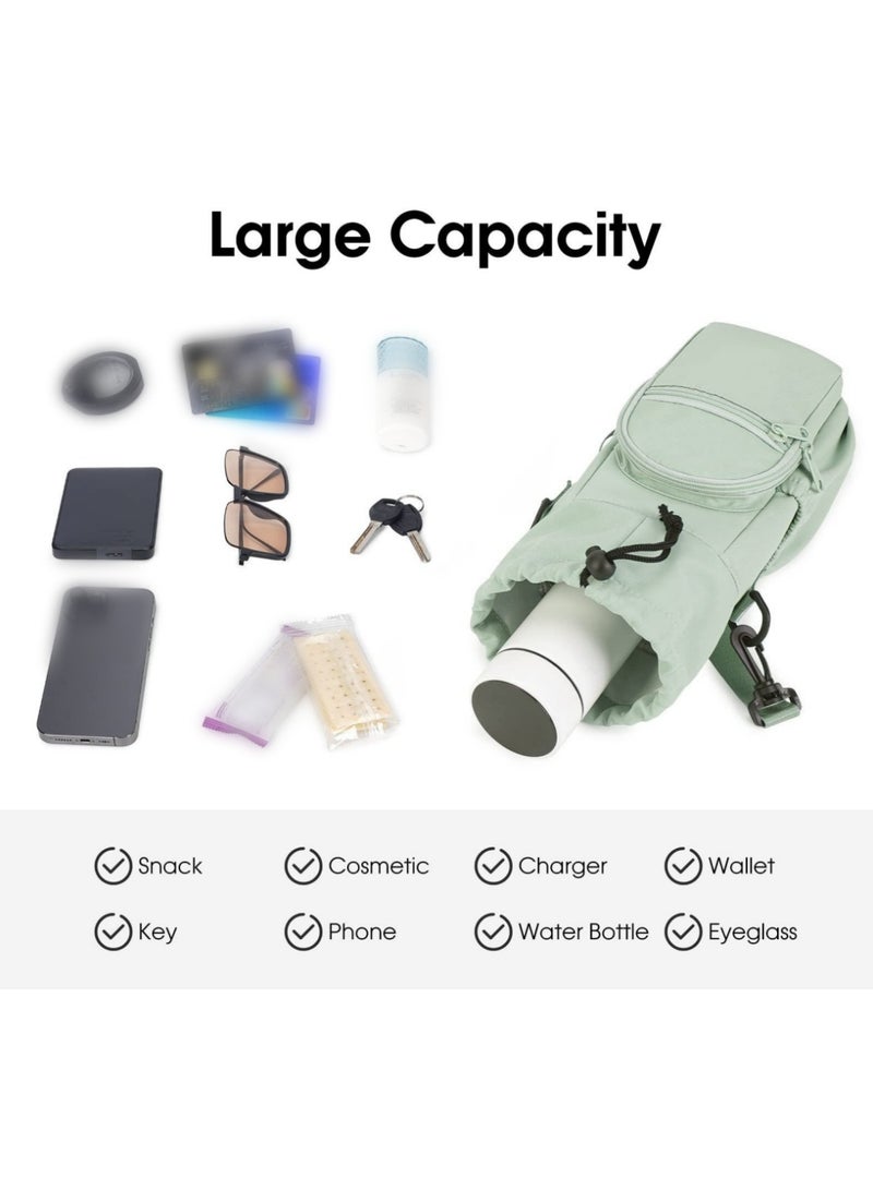 Mmmon Water Bottle Holder with Strap 32oz 40oz Insulated Water Bottle Carrier Sling Bag with Phone Pocket Crossbody  - Image 5