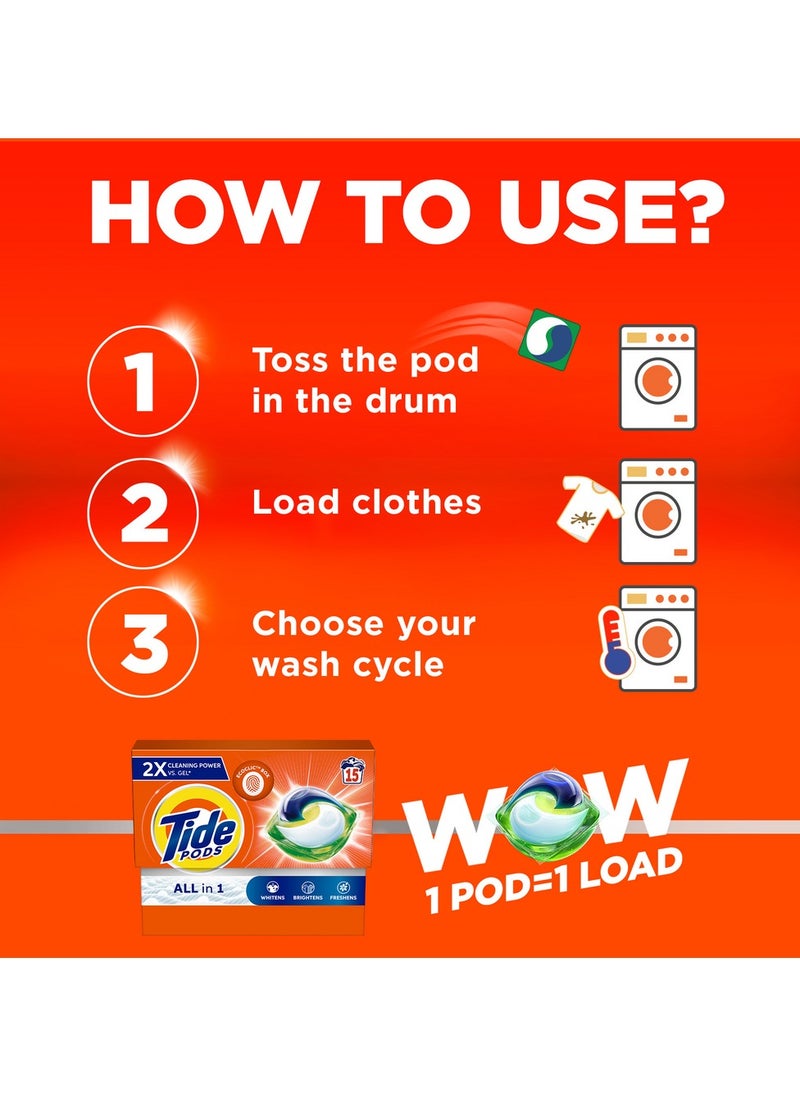 Tide Original Laundry Detergent Pods 4 x 15 Pods  - Image 5