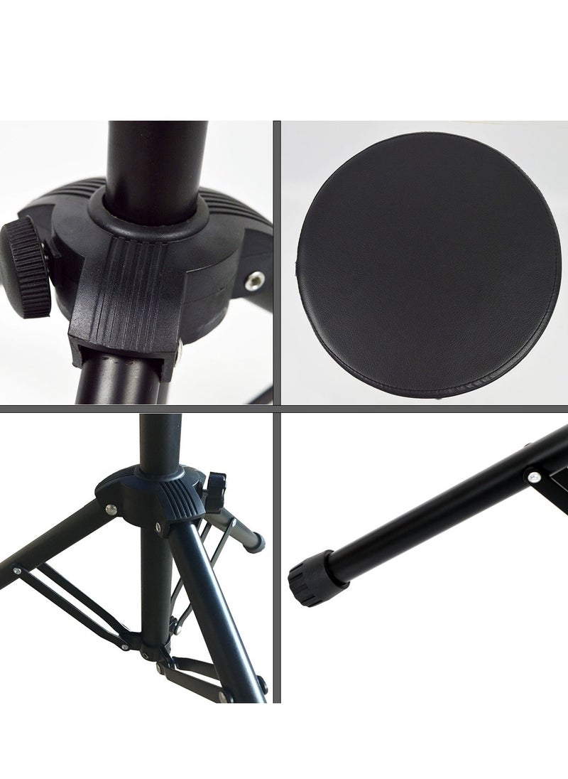 Mike Music Jazz Drum Stool Lift Rotatable Drum Chair Folding Universal Music Guitar Keyboard Piano Drum Stool Foldable Thick Padded Drum Seat to Adult Children for Drum Practice Performance  - Image 5