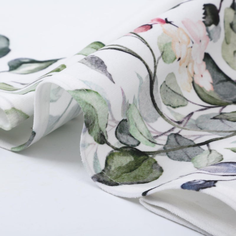 oolygoo Sage Green Eucalyptus Leaves Window Curtains Flower Watercolor Floral BotanicalPlant Wildflower Farmhouse Curtain Drapes Herb Curtains for Bedroom Living Room Treatment 2 Panels 52Wx84H Inch - Image 5