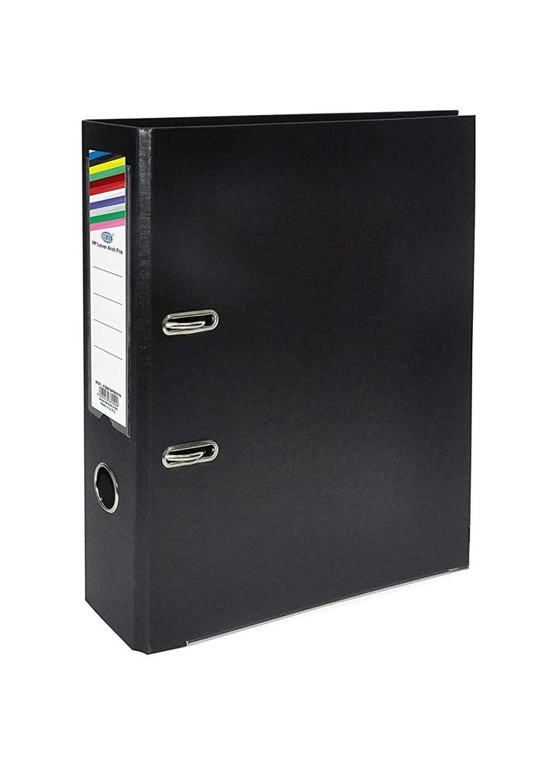 FIS FIS Pack of 24 Pieces Box File Folder With Fixed Mechanism Lock, 210x330 mm Black  - Image 2