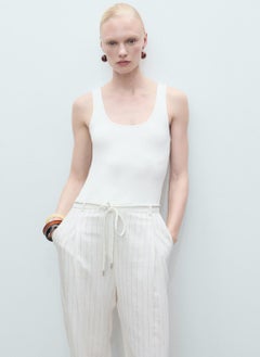 MANGO Striped Combined Knit Jumpsuit  - Image 4
