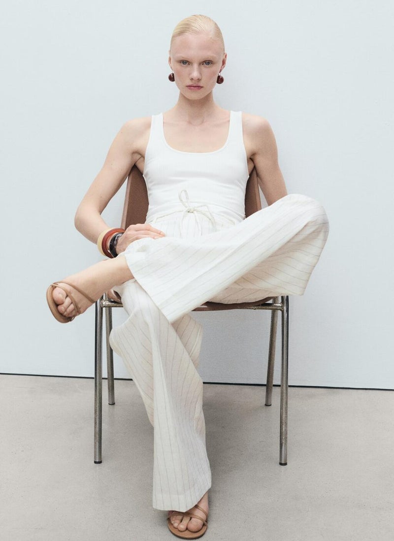 MANGO Striped Combined Knit Jumpsuit  - Image 5