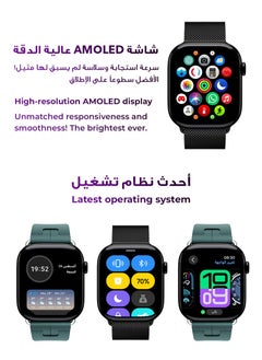 Urjwan Smartwatch 10th Gen – Black, 42mm | AMOLED Ultra-Clear Display, Photo Display Feature, Exclusive App, “Remember You” instance messaging, Slimmer Design with Reduced Bezels, New Colors with Extra Strap, Call & Notification Support.  - Image 5