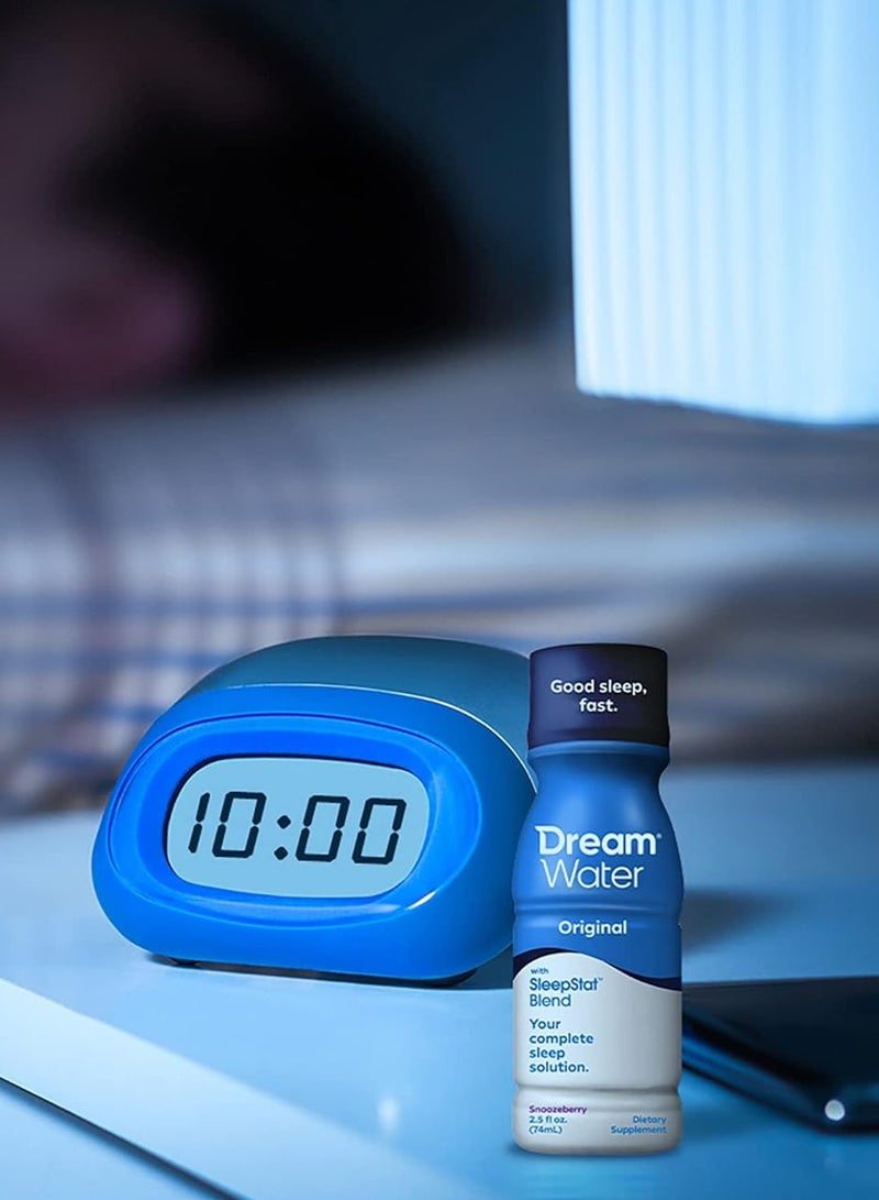 Dream Water Natural Sleep Aid; GABA, MELATONIN, 5-HTP, Snoozeberry,2.5 Fl Oz (Pack of 12) - Image 3