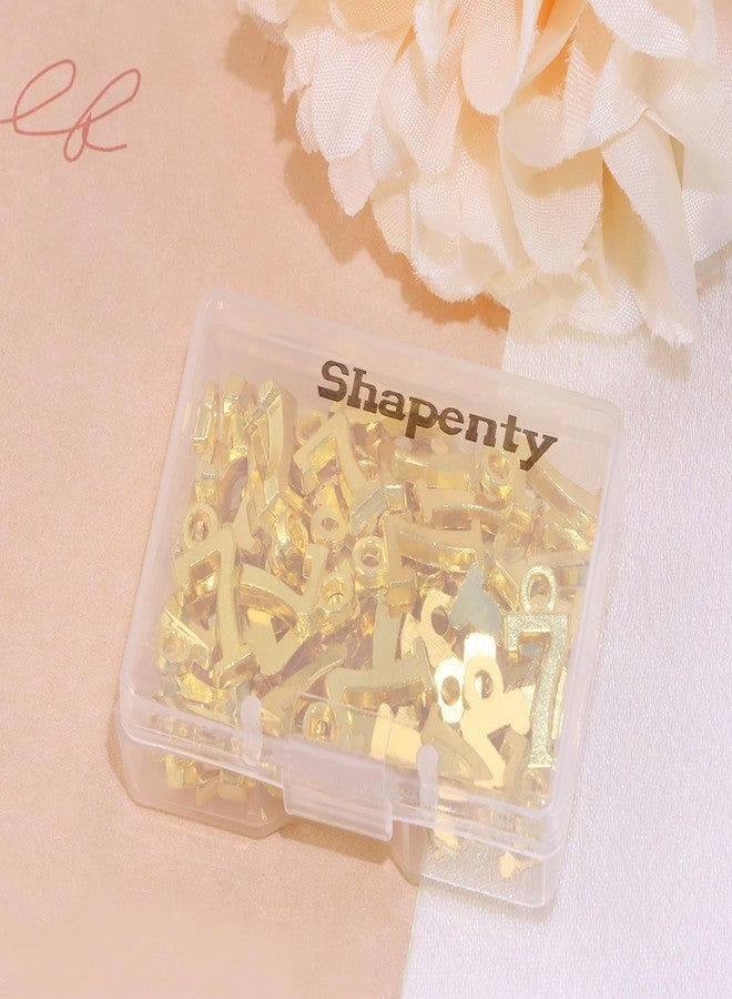 Shapenty Number 7 Charms Alloy Metal Number Charm Pendants for DIY Craft Keychain Brooch Bracelet Wristbands Necklace Earring Jewelry Making Finding, 50PCS (Gold) - Image 5