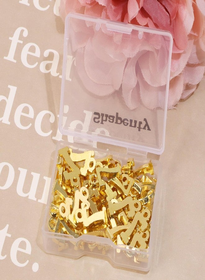 Shapenty Number 7 Charms Alloy Metal Number Charm Pendants for DIY Craft Keychain Brooch Bracelet Wristbands Necklace Earring Jewelry Making Finding, 50PCS (Gold) - Image 4