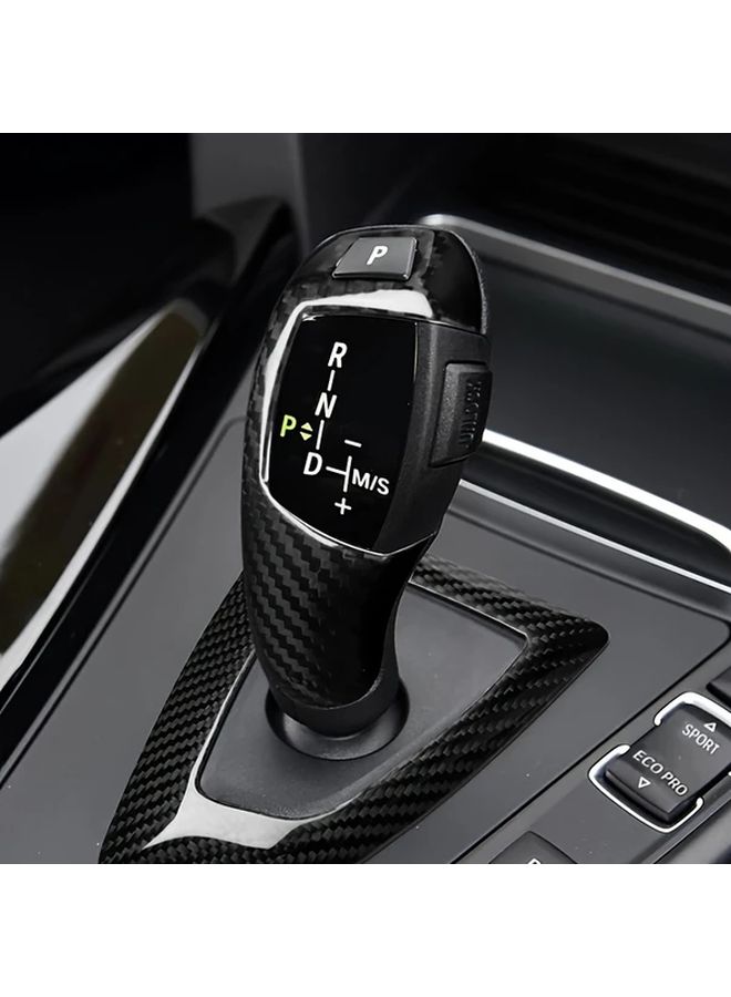 Carbon Fiber Style Gear Shift Knob Cover for BMW Series 2 3 4 5 7 X3 X4 X5 X6 - Image 1