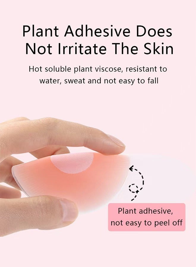 DEYVI Skin-Friendly Comfort Pads Silicone Sticky Bra Nipple Covers Support Reusable Ultra Soft Self Adhesive Breast  Covers with Storage Box for Women - Image 4
