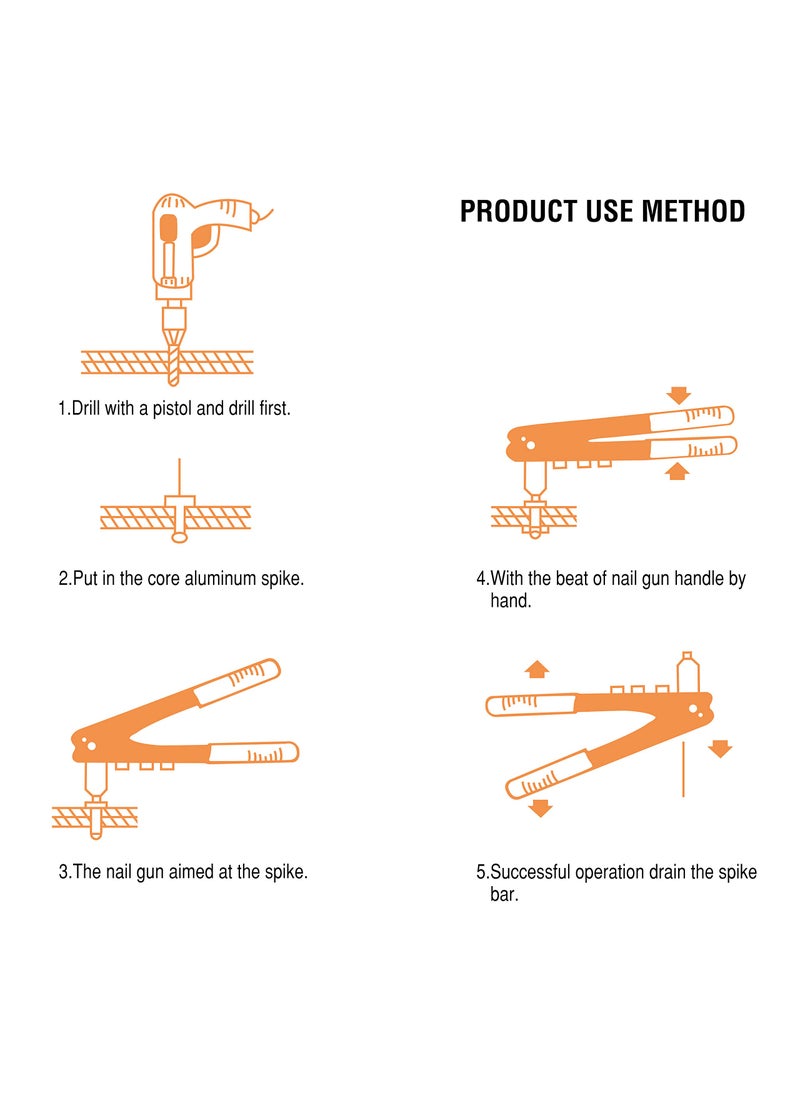 Arrow Fastener Arrow Heavy Duty Riveter Kit, Professional Pop Rivet Gun with Assorted 120 Rivets  - Image 2