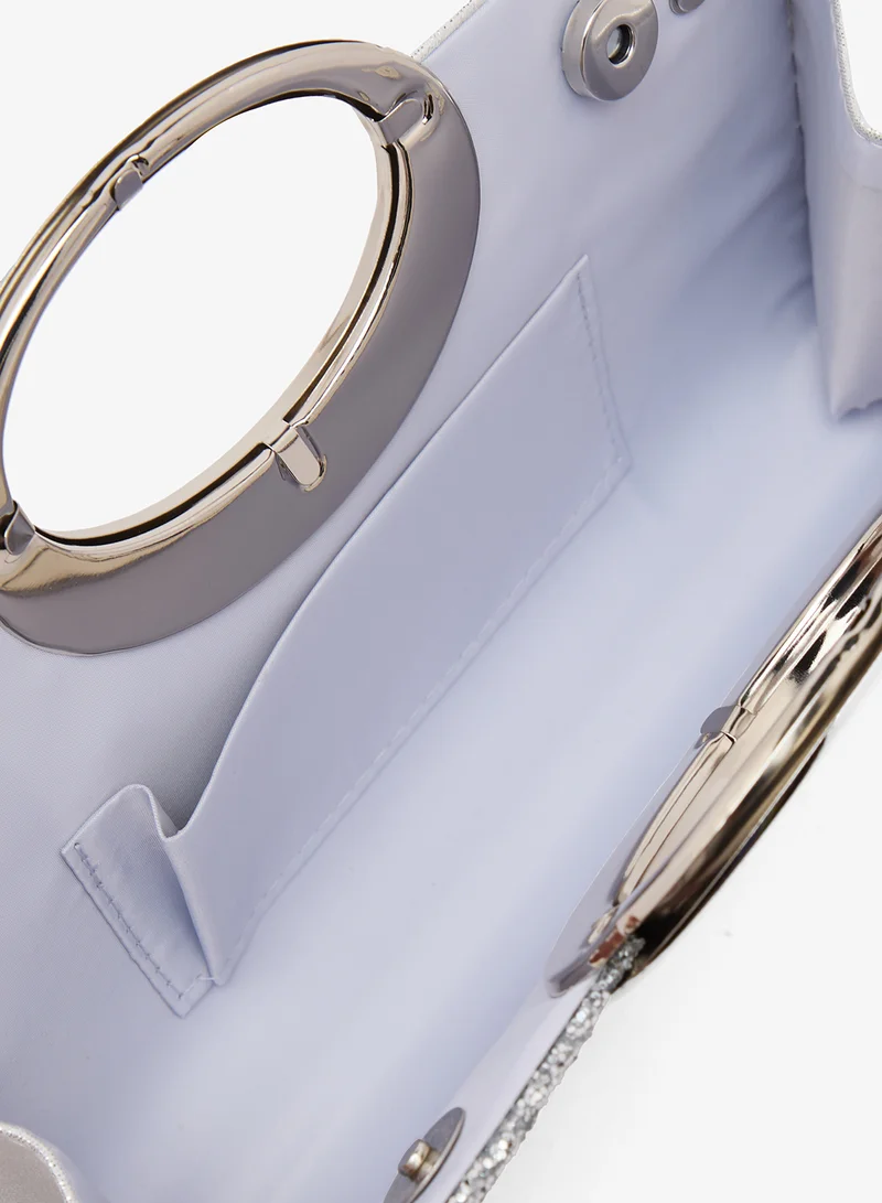 Ella Limited Edition  Sequin Embellished Detail Metallic Clutch for Women | Best Price UAE