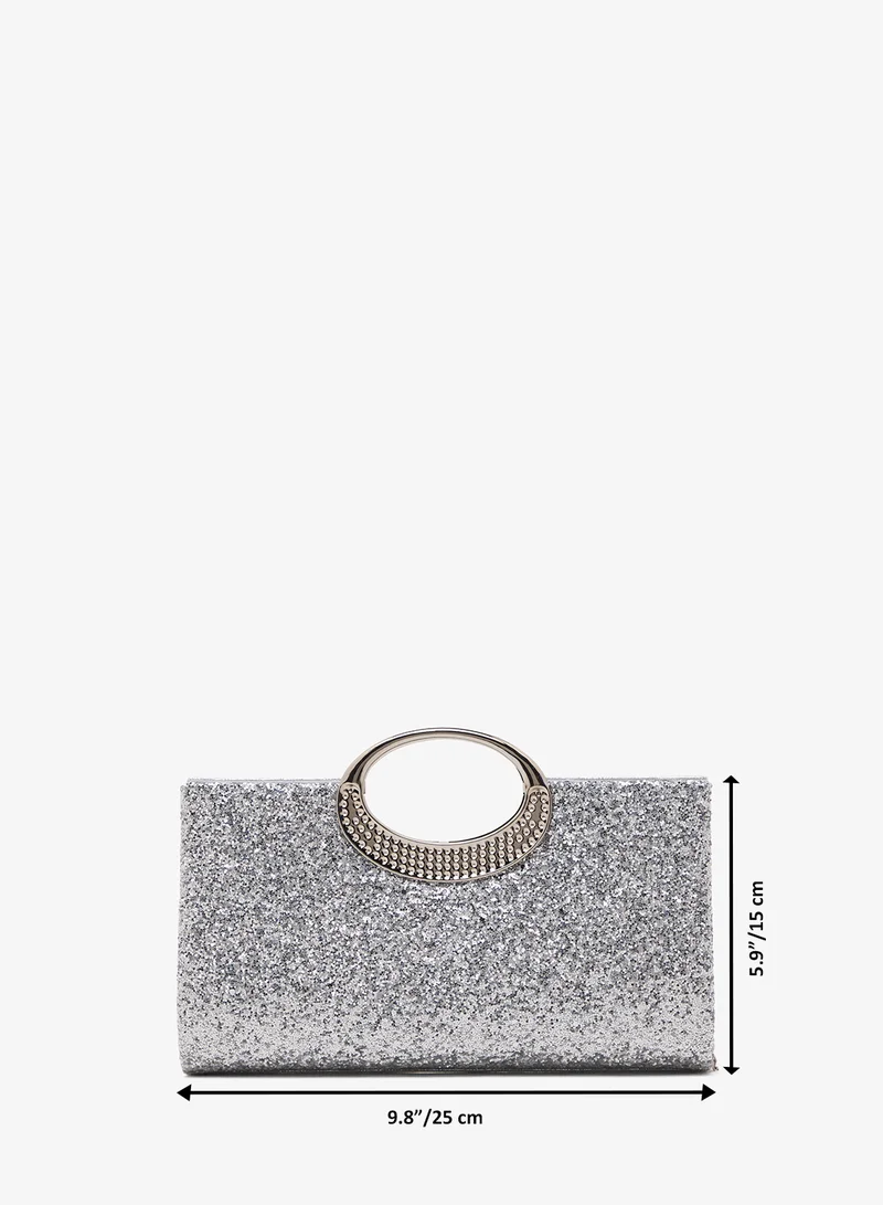 Ella Limited Edition  Sequin Embellished Detail Metallic Clutch for Women | Best Price UAE