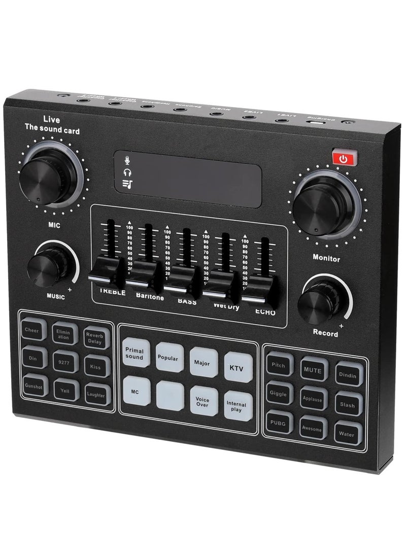 ELTRAZONE - Multifunctional Live V9 Sound Card and BM800 Suspension Microphone Kit Broadcasting Condenser Microphone Set Intelligent Webcast Live Sound Card for Computers and Mobile - Image 1