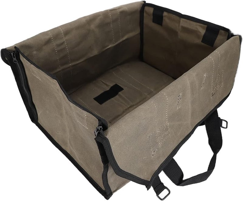 Wax Canvas Log Carry Bag Firewood Carrier Tote for Indoor Fireplace Outdoor Camping - Image 4