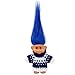 Yintlilocn Retro Vintage Lucky Troll Dolls Assorted Hair Colors Chromatic Adorable for Collections School Project Arts and Crafts Party Favors Blue - Image 2