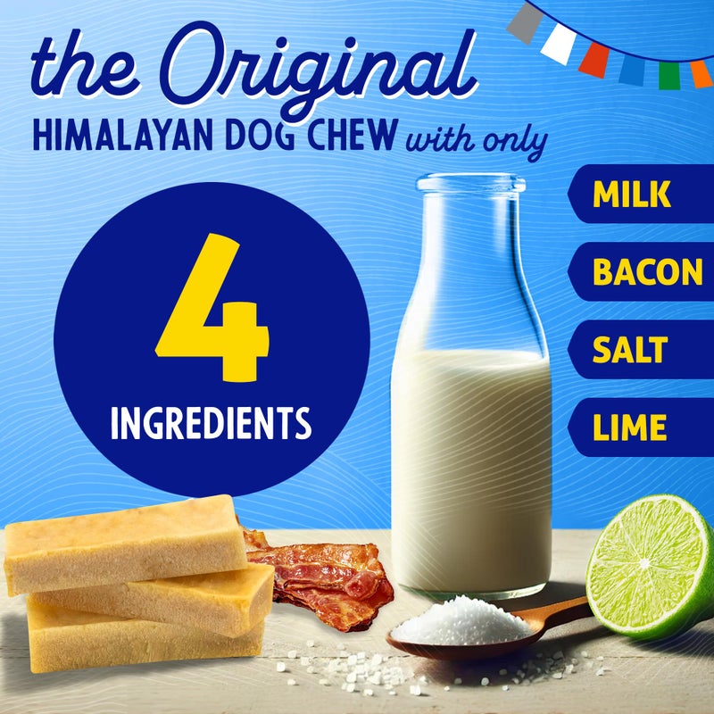 Himalayan Dog Chew Himalayan Chew Original Yak Cheese Chew, Bacon, 3 Small Sticks, 1.1 oz, Gluten Free, Healthy Treats, Grain & Lactose Free 100% Natural, Long Lasting Chews for s Under 15 lbs - Image 3